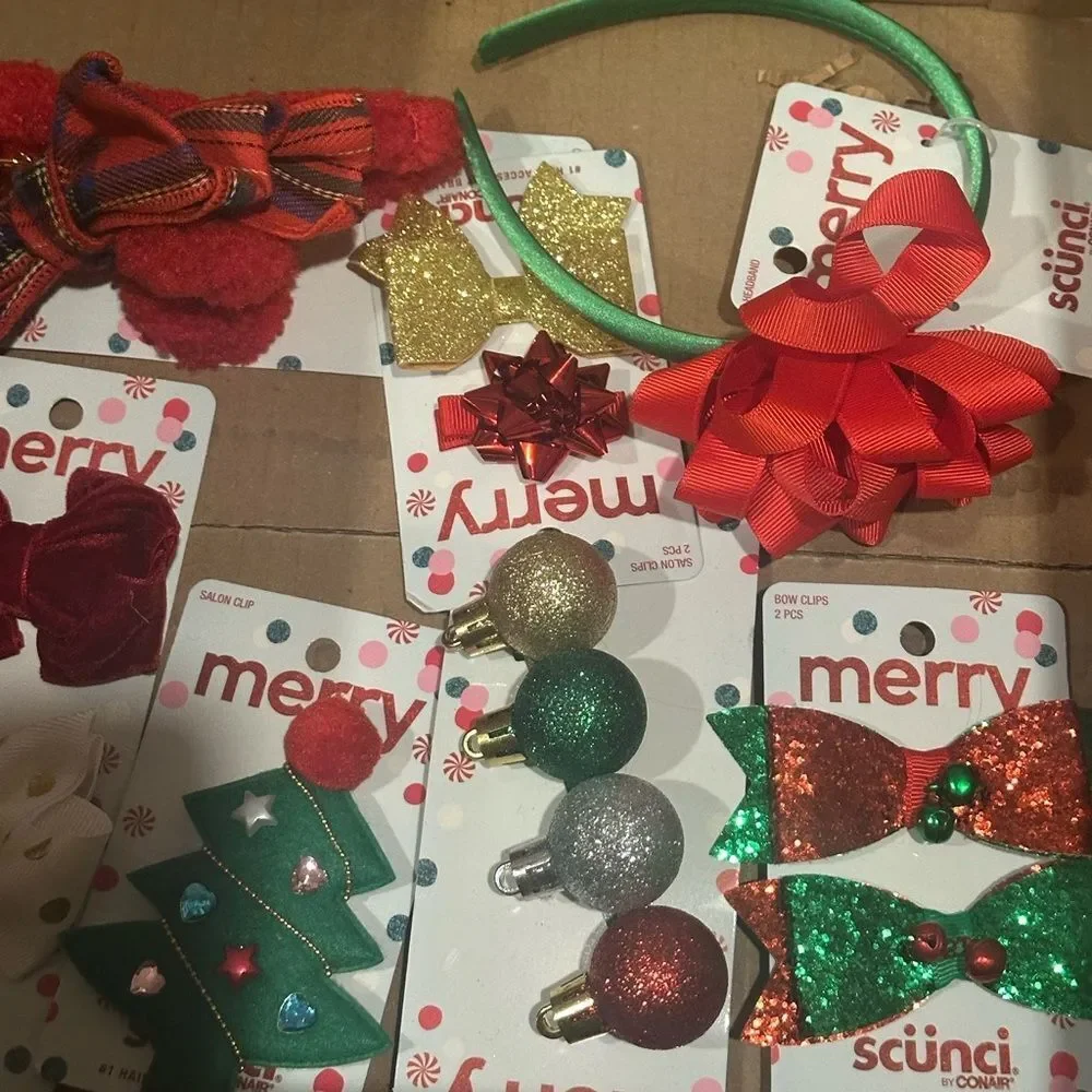 Christmas hair clips bundle
